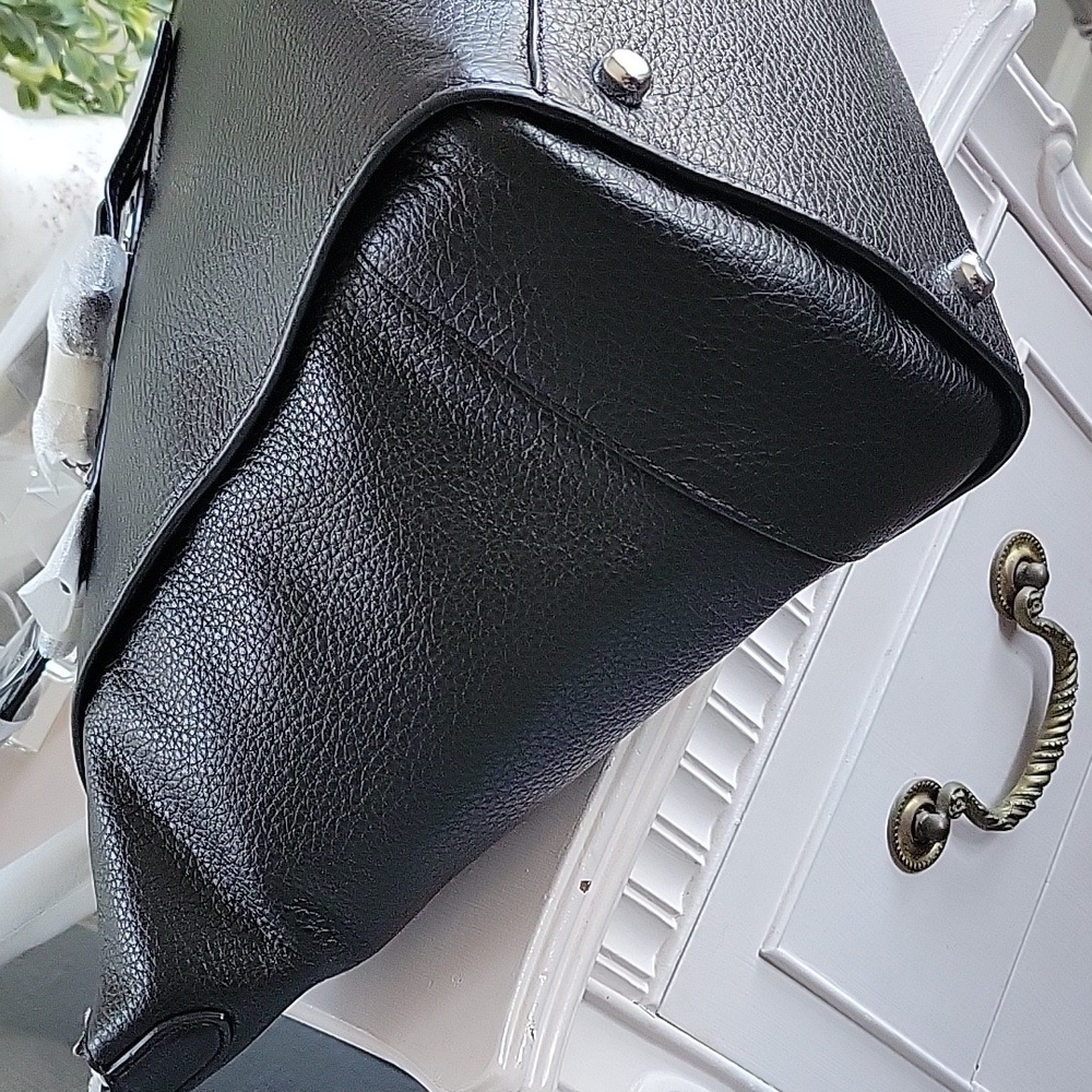 New COACH Black Kleo Leather Carryall Shoulder/Crosdbody Tote - Picture 11 of 13